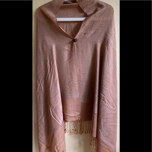 New • Peach& Beige Pashmina Shawl• Scarf • Wraps • head cover• Reversible